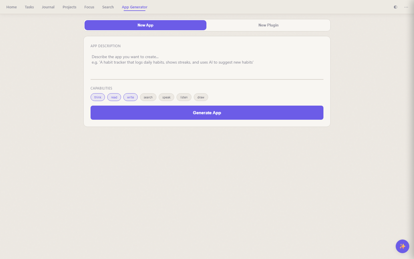 App-Gen — the meta-tool that generates new EmptyOS apps