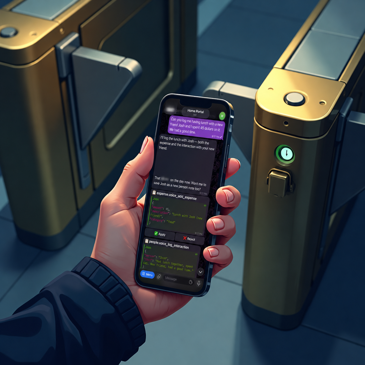 Chat App as Pocket Console: A Safe Front Door to EmptyOS from Telegram